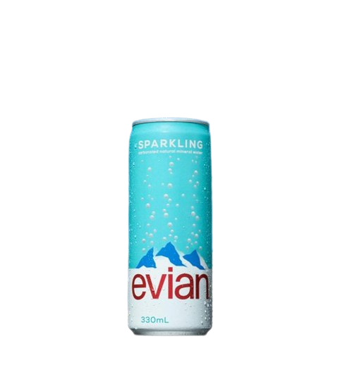 Evian Sparkling Natural Mineral Water (Can) 330ml